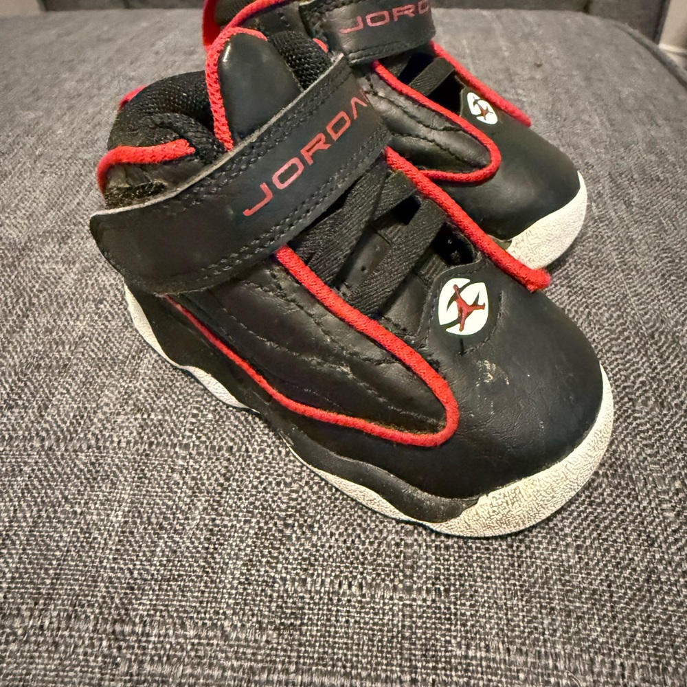 Jordan Baby Black and Red Sneakers